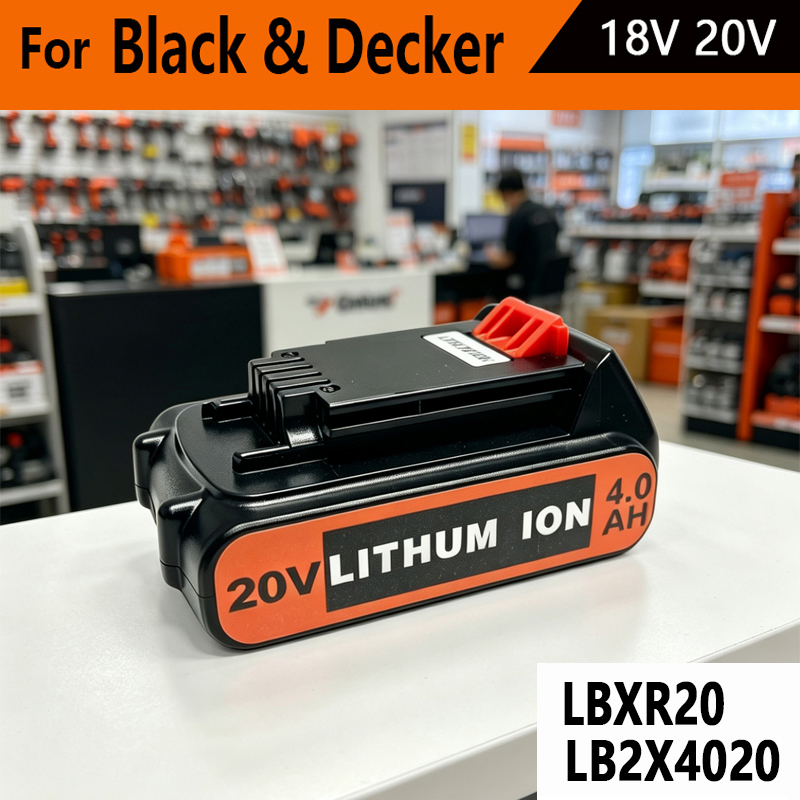 Black+Decker Tool 20V Max - Baterai Pengganti LBX20 Kapasitas Tinggi 8Ah
