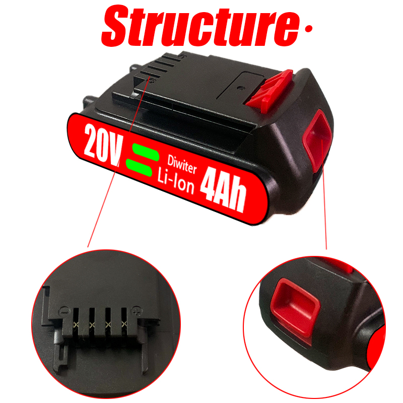 Baterai Pengganti 18V 4000mAh  - Black+Decker Tool 20V Max ulasan dan harga