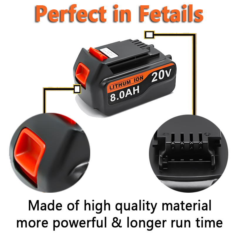 Baterai Pengganti LBX20 Kapasi - Black+Decker Tool 20V Max ulasan dan harga